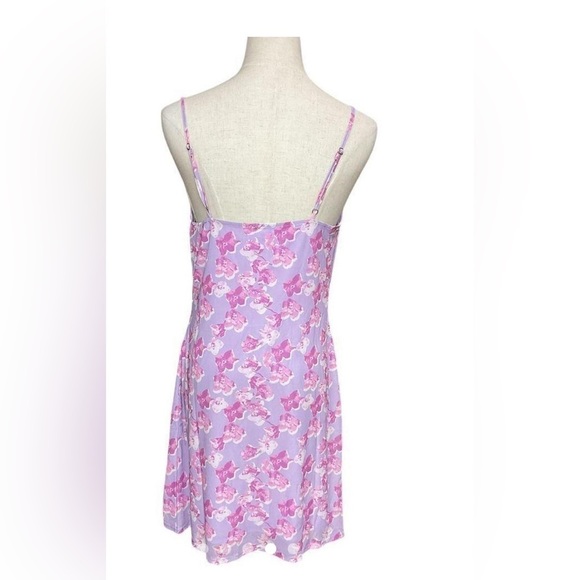 HALLOWEEN COSTUME 90s BRITNEY SPEARS Nordstrom Mesh Pink and Purple Dress XL - Picture 2 of 7